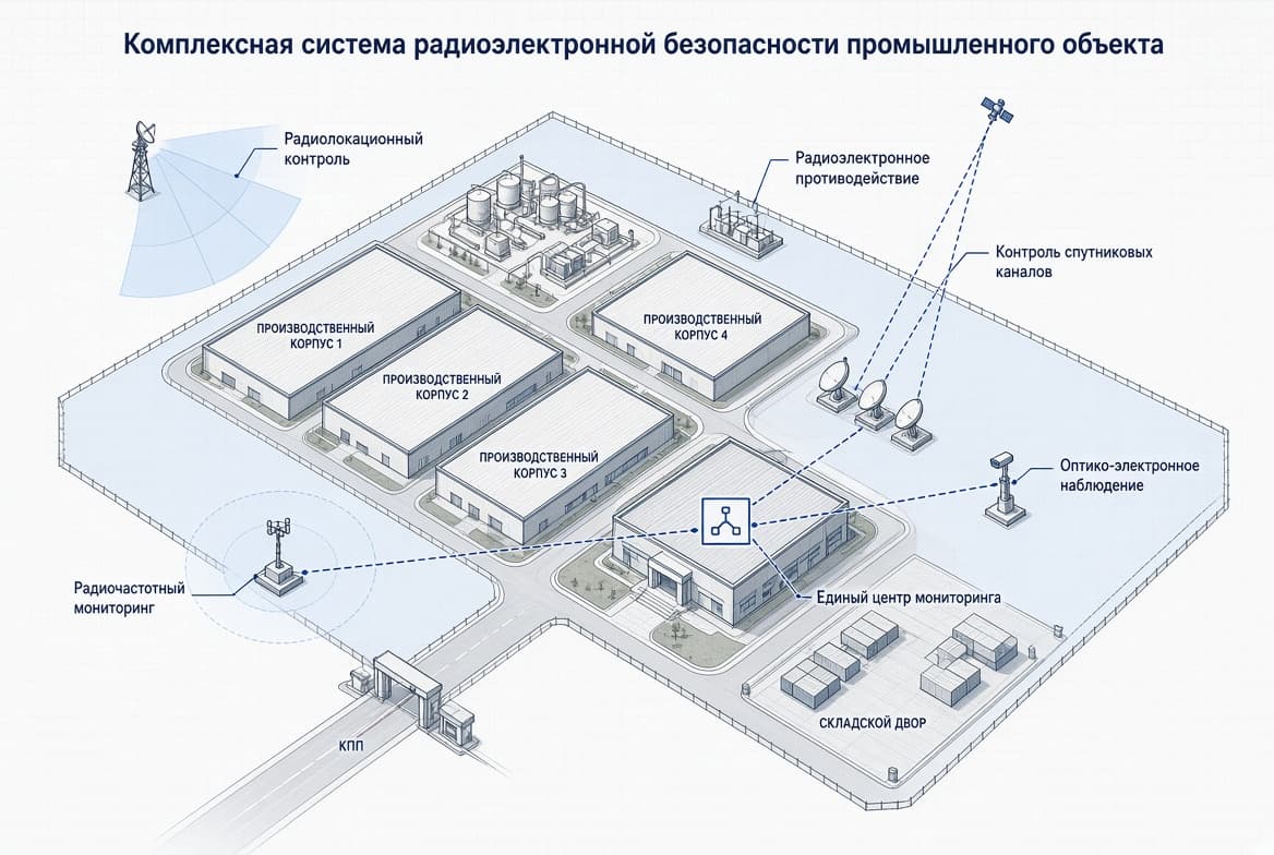 Пример построения комплексной системы контроля промышленной территории